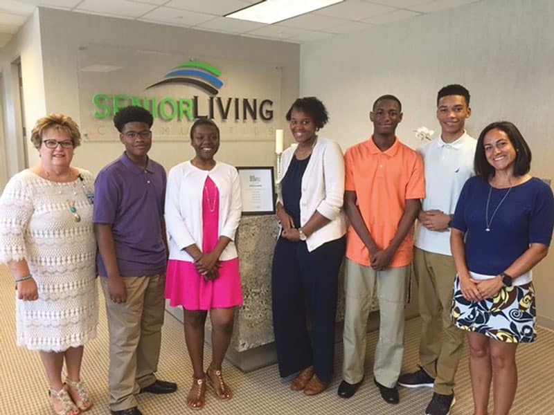 Students from Senior Living Communities' Explore program.