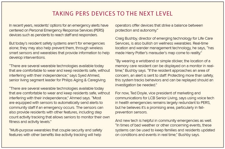 Sidebar about PERS Devices